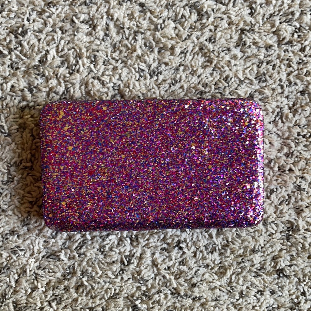 Mossimo Supply Co. pink glittery clutch